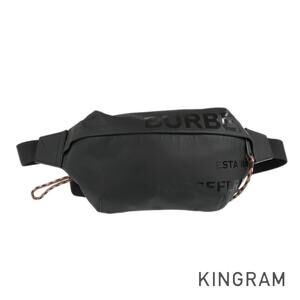 Burberry Black Leather Nylon Body Belt Crossbody Bag mo